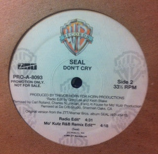 Seal : Don't Cry (12", Promo)