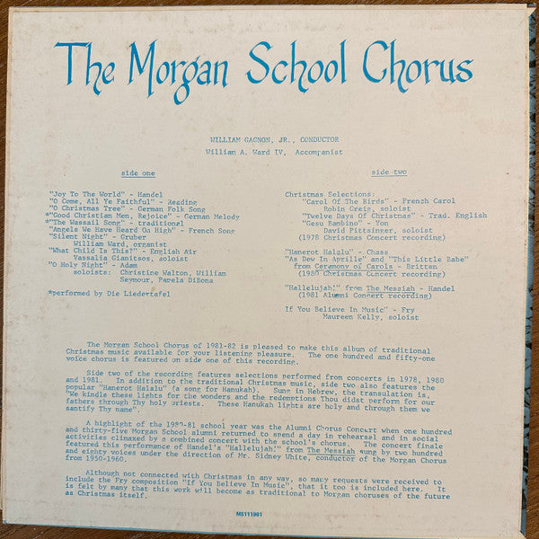 Morgan School Chorus : A Christmas Card From The Morgan School Chorus (LP)