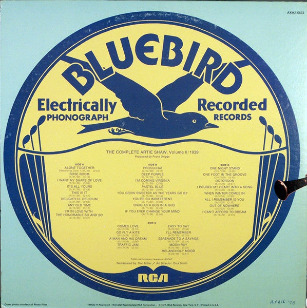 Artie Shaw : The Complete Artie Shaw Vol. II/1939 (2xLP, Comp, Mono)