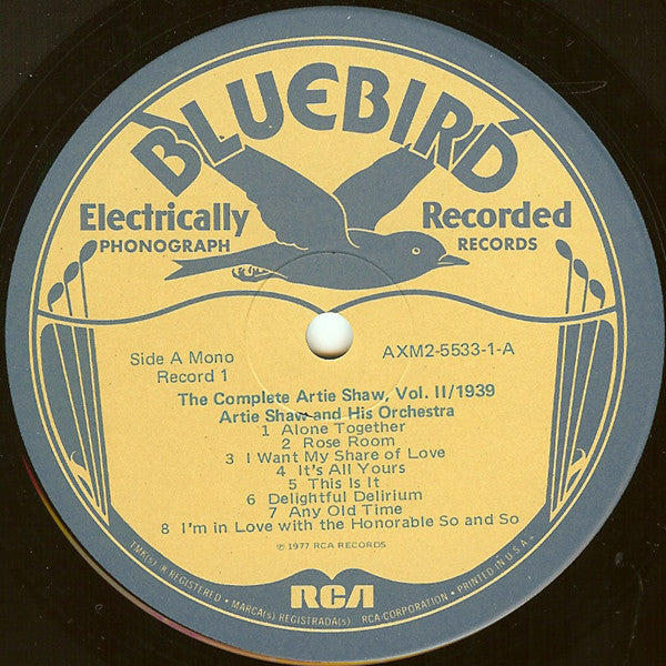 Artie Shaw : The Complete Artie Shaw Vol. II/1939 (2xLP, Comp, Mono)