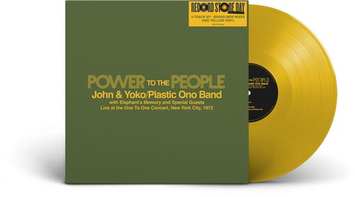 John Lennon & Yoko/ Plastic Ono Band - Power To The People: Live At The One To One Concert, New York City 1972 (Rsd Exclusive, Extended Play, 180 Gram Vinyl, Colored Vinyl, Yellow)