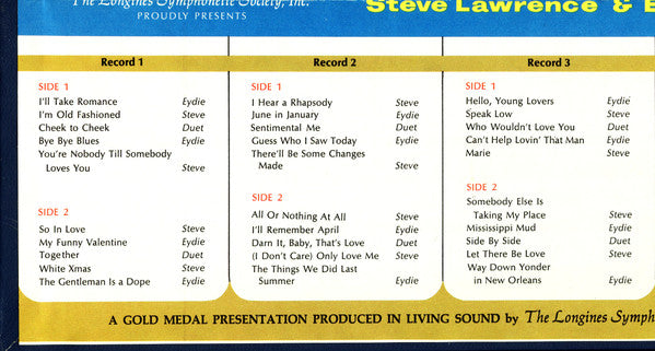 Steve Lawrence And Eydie Gorme* : The Steve Lawrence & Eydie Gorme Treasury (5xLP, Comp)