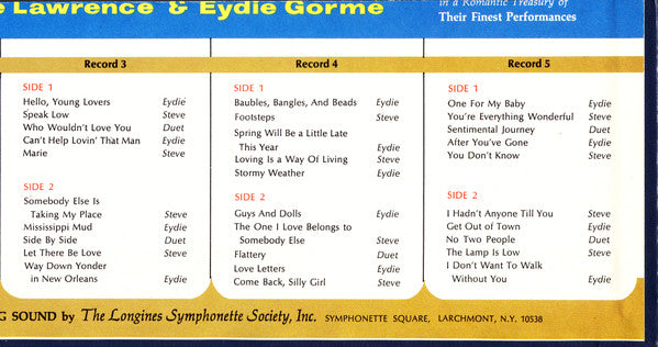 Steve Lawrence And Eydie Gorme* : The Steve Lawrence & Eydie Gorme Treasury (5xLP, Comp)