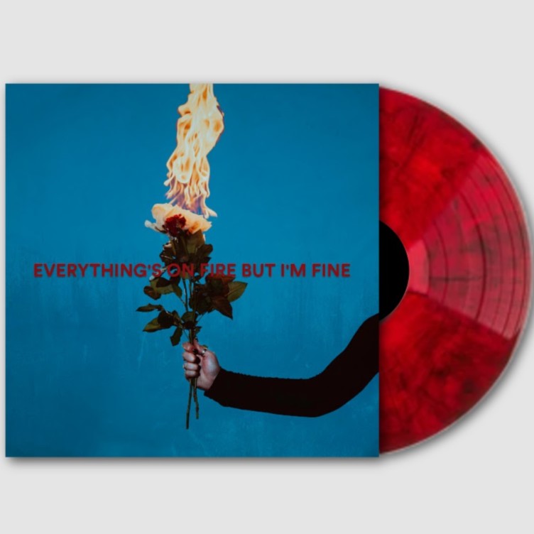 AS DECEMBER FALLS - Everything's On Fire But I'm Fine (Red Marble Colored Vinyl)