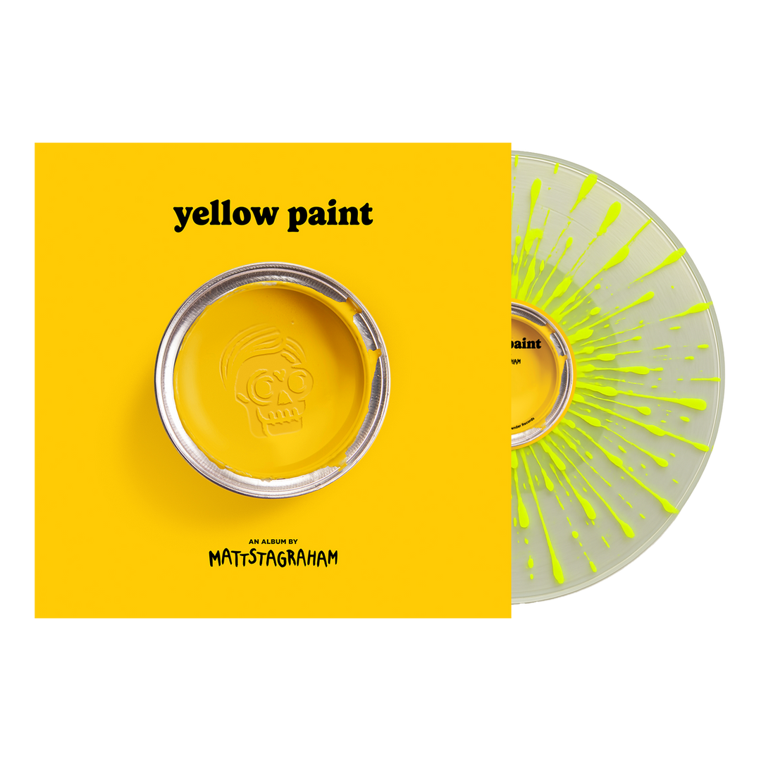 Mattstagraham - Yellow Paint (Translucent Highlighter Yellow Clear Splatter Vinyl)