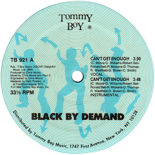 Black By Demand : Can't Get Enough / All Rappers Give Up (12")