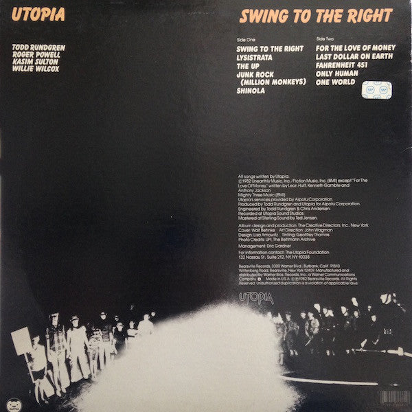Utopia (5) : Swing To The Right (LP, Album, Los)
