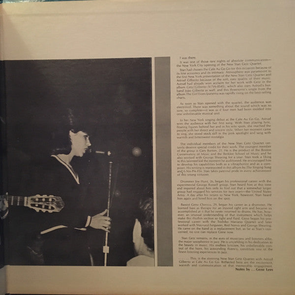 The New Stan Getz Quartet Featuring Astrud Gilberto : Getz Au Go Go (LP, Album, Mono, Gat)