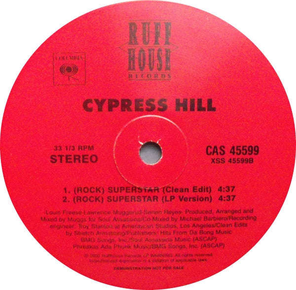 Cypress Hill : (Rap) Superstar (12", Promo)
