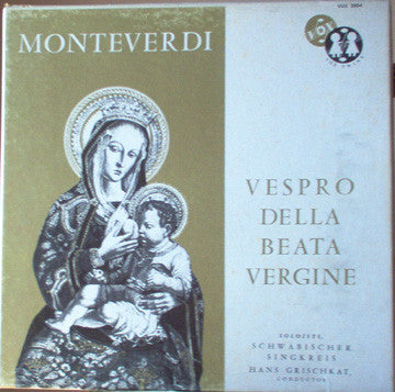 Monteverdi*, Hans Grischkat : Vespro Della Beata Vergine (2xLP, Album, Mono, Box)