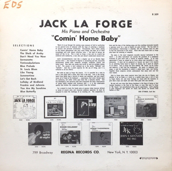 Jack La Forge : Comin' Home Baby (LP, Mono)