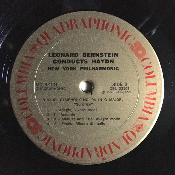 Leonard Bernstein Conducts Joseph Haydn, New York Philharmonic : Symphony No. 93 / Symphony No. 94, "Surprise" (LP, Album, Quad)