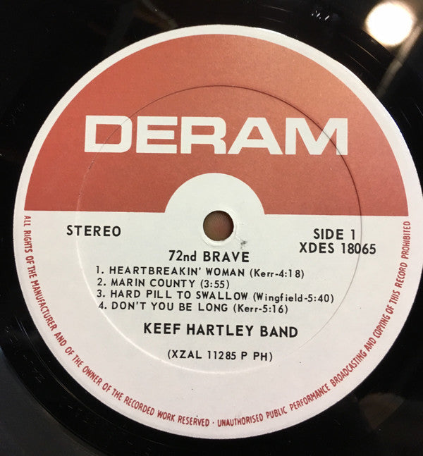 Keef Hartley Band* : Seventy Second Brave (LP, Album, PH)