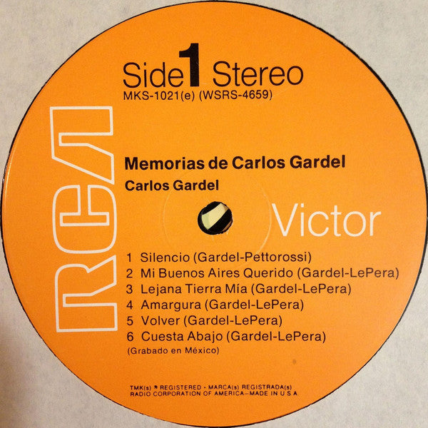 Carlos Gardel : Memorias De Carlos Gardel (LP, Comp, RE)
