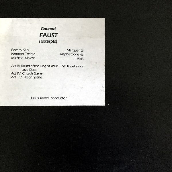 Gounod* - Beverly Sills, Norman Treigle, Michele Molese, Julius Rudel : Faust (Excerpts) (LP)