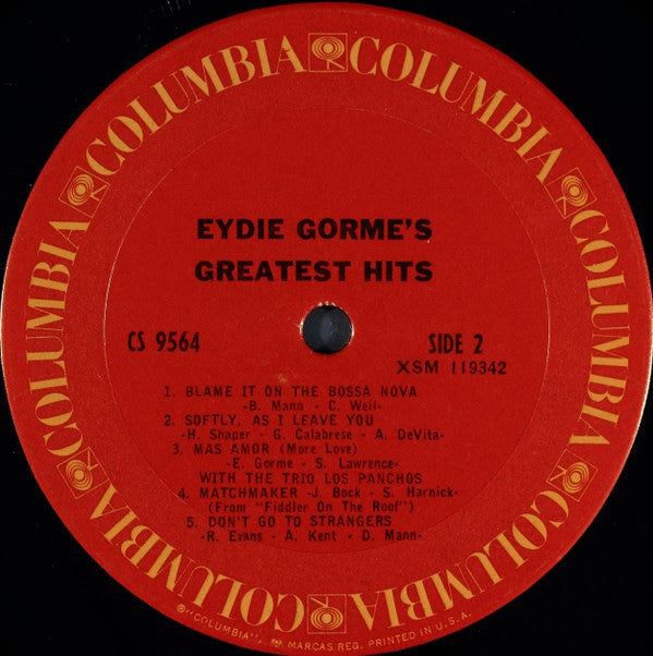 Eydie Gorme* : Eydie Gorme's Greatest Hits (LP, Comp, RE)