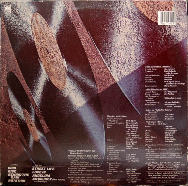 Herb Alpert : Rise (LP, Album, Pit)