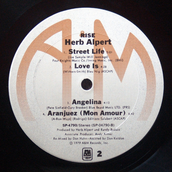 Herb Alpert : Rise (LP, Album, Pit)