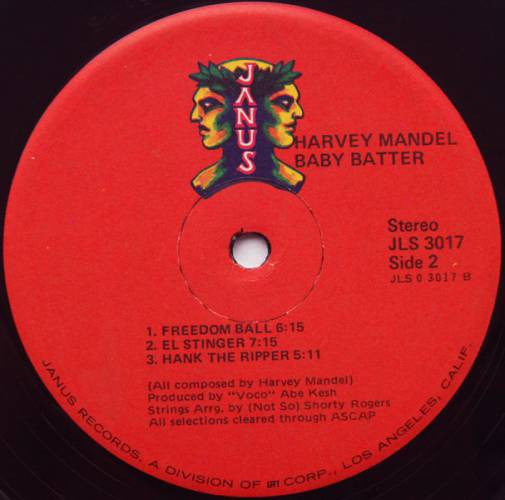 Harvey Mandel : Baby Batter (LP, Album, RE)