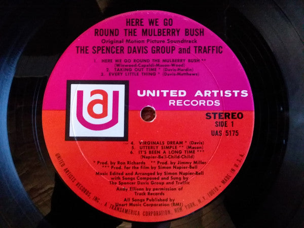 The Spencer Davis Group And Traffic : Here We Go 'Round The Mulberry Bush (Original Motion Picture Soundtrack) (LP, Album, Mon)