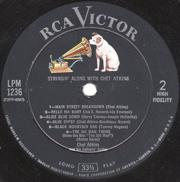 Chet Atkins : Stringin' Along With Chet Atkins (LP, Mono, Ind)