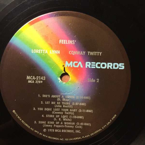 Loretta Lynn / Conway Twitty* : Feelins' (LP, Album, Glo)