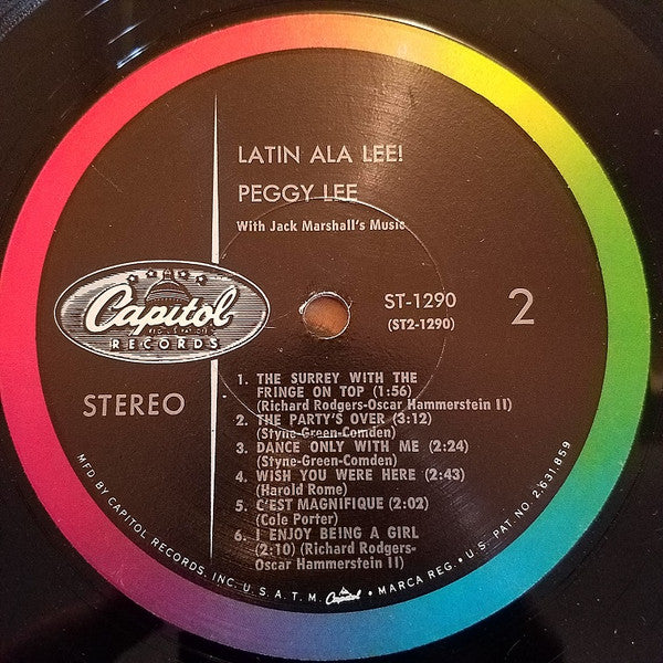 Peggy Lee : Latin Ala Lee! (LP, Scr)