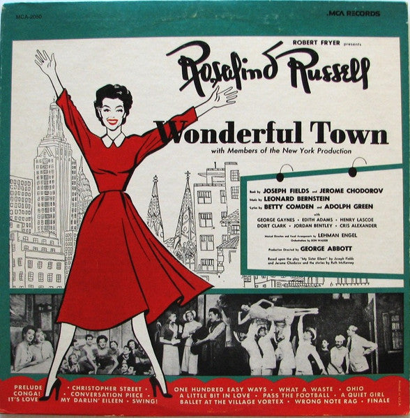Leonard Bernstein, Rosalind Russell With Members Of The New York Production* : Wonderful Town (LP, Album, RE, Pin)