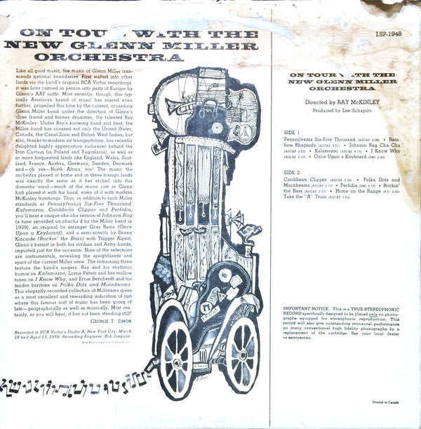 The New Glenn Miller Orchestra : On Tour With The New Glenn Miller Orchestra (LP, Album)