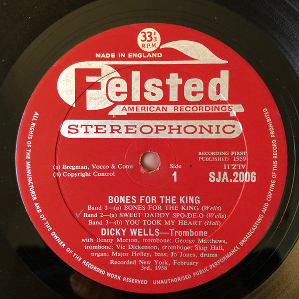 Dickie Wells : Bones For The King (LP)