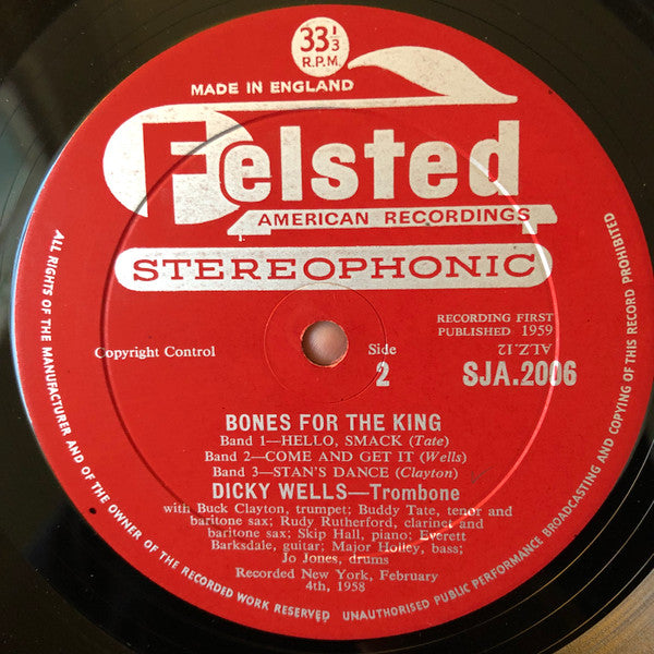Dickie Wells : Bones For The King (LP)