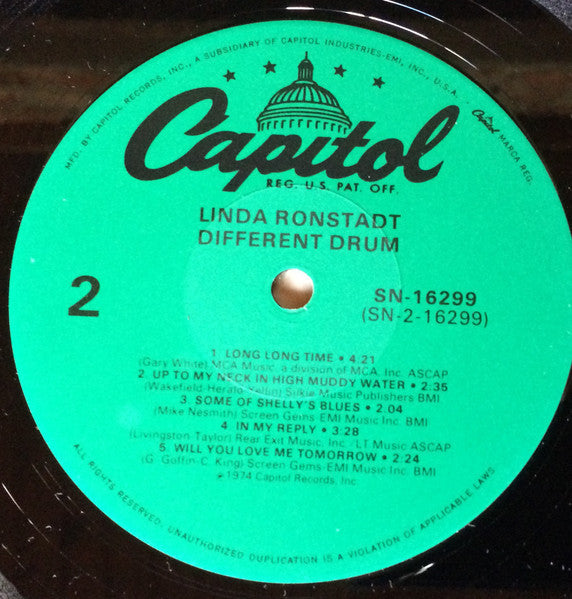 Linda Ronstadt : Different Drum (LP, Comp, RE)