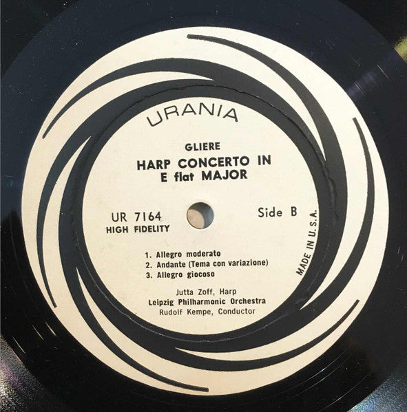 Handel* / Gerda Schimmel, Berlin Chamber Orchestra, Herbert Haarth ■ Gliere* / Jutta Zoff, Liepzig Philharmonic Orchestra*, Rudolf Kempe : Harp Concerto In B Flat Major ■  Harp Concerto In E Flat Major (LP, Album, Mono)