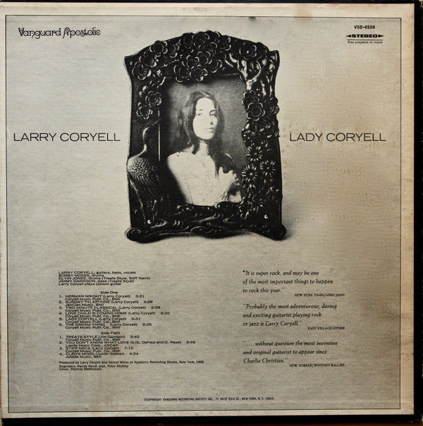 Larry Coryell : Lady Coryell (LP, Album, Pit)