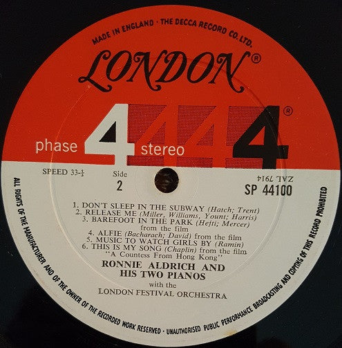 Ronnie Aldrich And His Two Pianos With The London Festival Orchestra : Two Pianos ~ Today! (LP, Album)