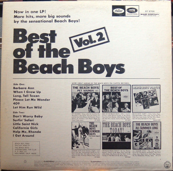 The Beach Boys : Best Of The Beach Boys, Vol. 2 (LP, Comp, RE, Duo)