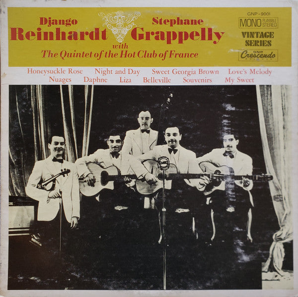 Django Reinhardt & Stephane Grappelly* With The Quintet Of The Hot Club Of France* : The Quintet Of The Hot Club Of France (LP, Mono)