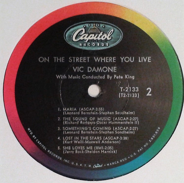 Vic Damone : On The Street Where You Live (LP, Album, Mono)