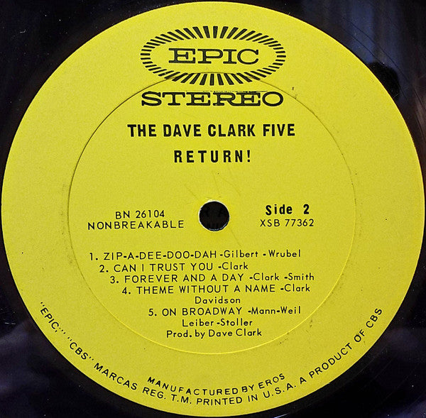 The Dave Clark Five : The Dave Clark Five Return! (LP, Album)