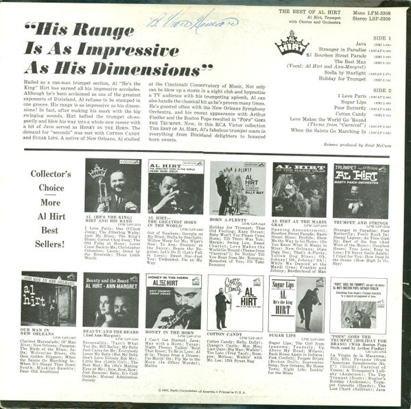 Al Hirt : The Best Of Al Hirt (LP, Comp, Hol)