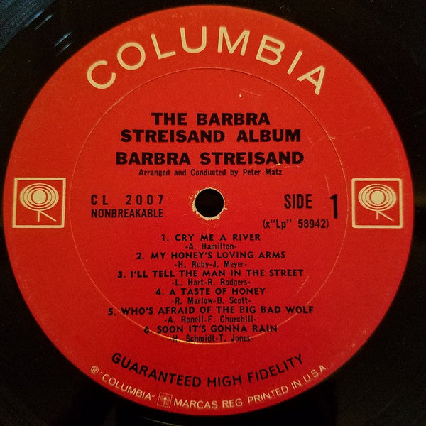 Barbra Streisand : The Barbra Streisand Album (LP, Album, Mono)
