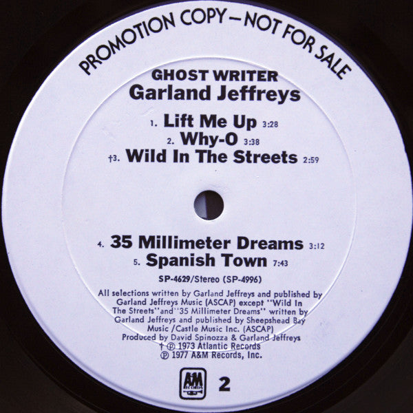 Garland Jeffreys : Ghost Writer (LP, Album, Promo, Mon)