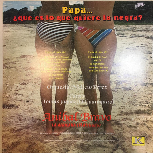 Anibal Bravo : Papa ¿Que Es Lo Que Quiere La Negra? (LP, Album)