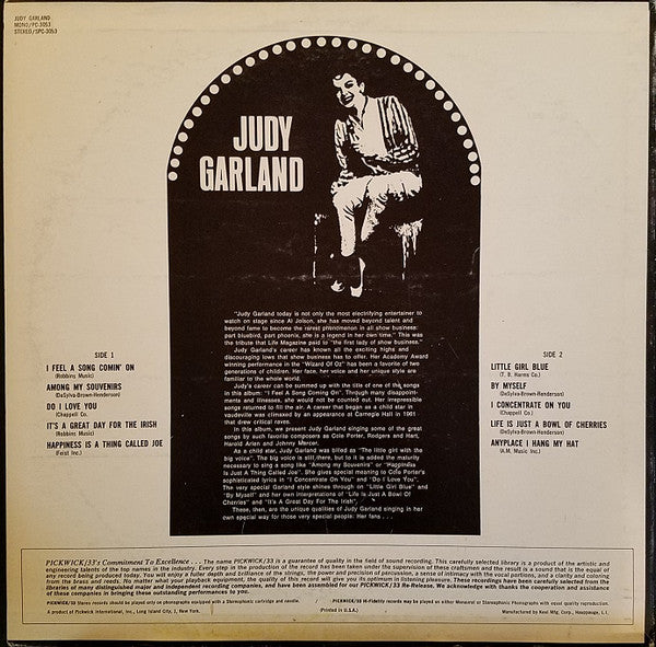 Judy Garland : I Feel A Song Coming On (LP, Comp)