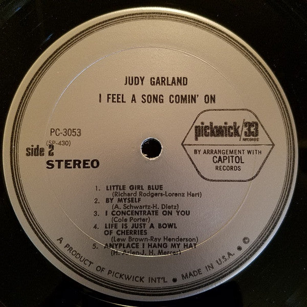 Judy Garland : I Feel A Song Coming On (LP, Comp)