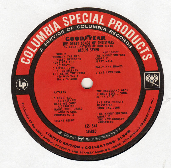 Various : The Great Songs Of Christmas (By The Great Artists Of Our Time) Album Seven (LP, Comp, Ltd, Ter)