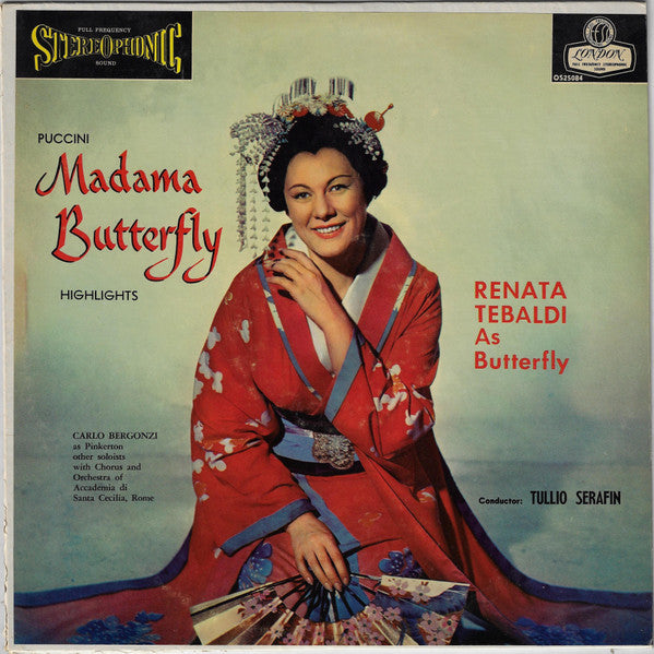 Puccini*, Renata Tebaldi, Carlo Bergonzi, Tullio Serafin : Madama Butterfly (Highlights) (LP, Ter)