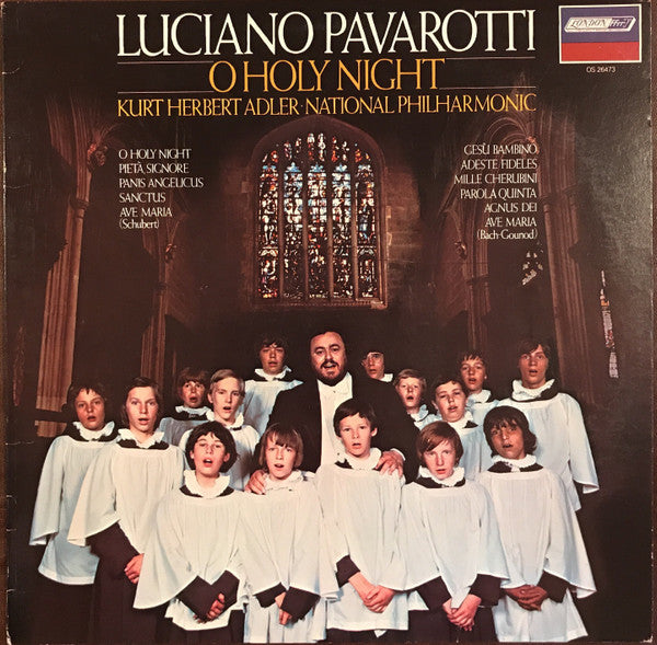 Luciano Pavarotti, National Philharmonic*, Kurt Herbert Adler : O Holy Night (LP, Album, RE, Tra)