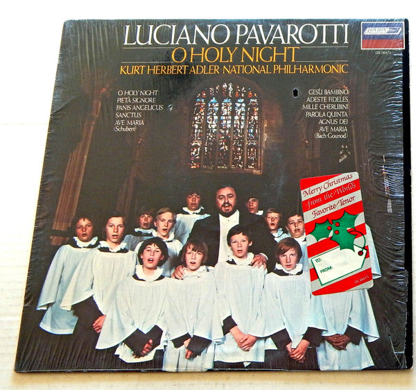 Luciano Pavarotti, National Philharmonic*, Kurt Herbert Adler : O Holy Night (LP, Album, RE, Tra)