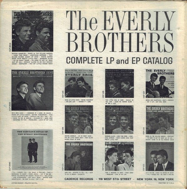 The Everly Brothers* : The Fabulous Style Of The Everly Brothers (LP, Comp, Mono)
